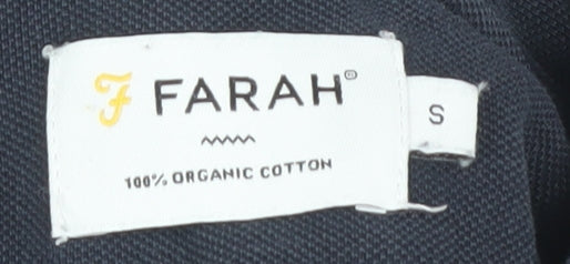 Farah Blue Men's S Long Sleeve Polo Shirt