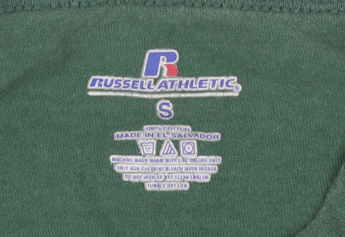 Russell Athletic Men's Green College T-Shirt Size S