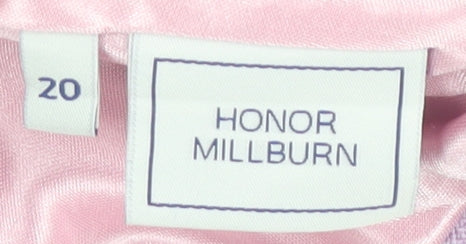 Close-up detail of Honor Millburn Women's Pink A-Line Skirt, size 20