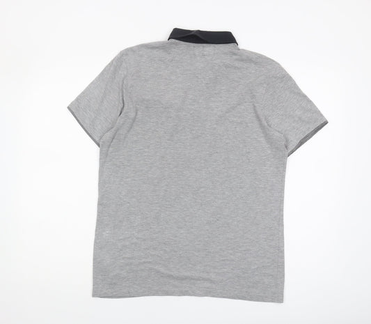 Burton Grey Men's Polo M Short Sleeve Button