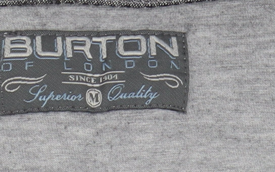 Burton Grey Men's Polo M Short Sleeve Button