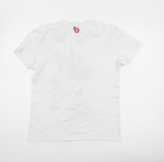 Womens UK Size XS Disney White Basic T-Shirt