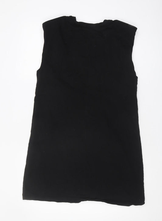 Womens UK Size 14 Stradivarius Black Basic Tank