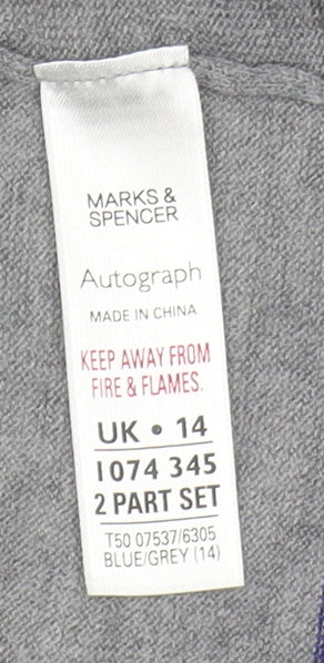 Womens UK Size 14 Marks and Spencer Blue Cardigan Jumper