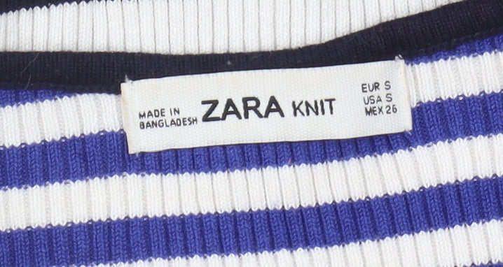 Womens UK Size S Zara Multicoloured Pullover Jumper