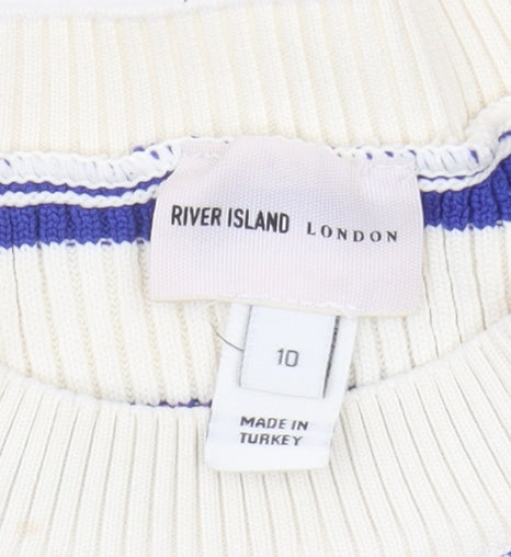 Womens UK Size 10 River Island Multicoloured Pullover Jumper