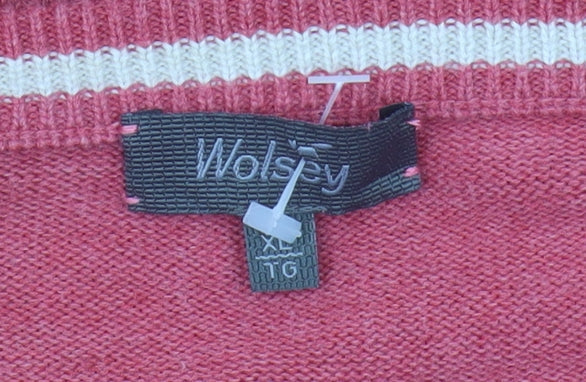 Mens UK Size XL Wolsey Red Pullover Jumper