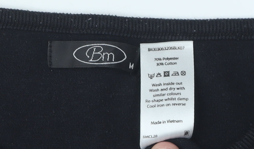 Womens UK Size M BM Black Basic T-Shirt