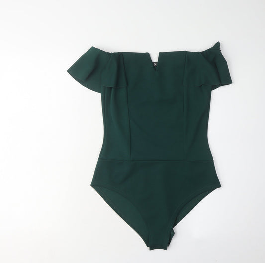 Womens UK Size 12 Quiz One-Piece Green Bodysuit