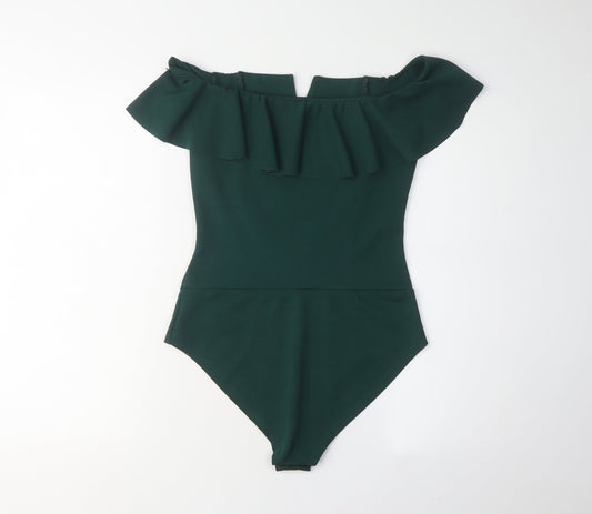 Quiz Women's Green Off-Shoulder Bodysuit Size 12