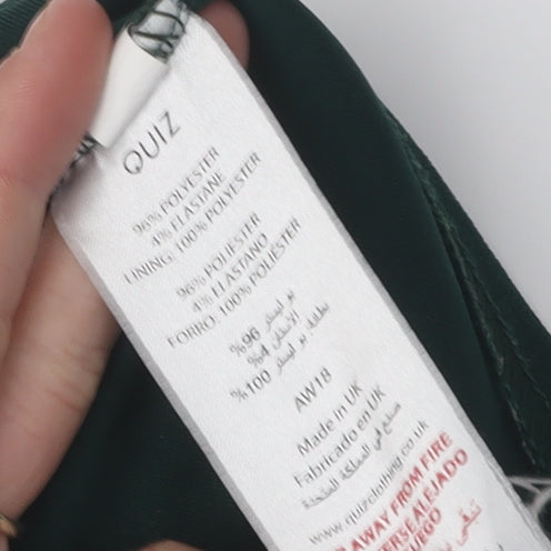 Quiz Women's Green Off-Shoulder Bodysuit Size 12