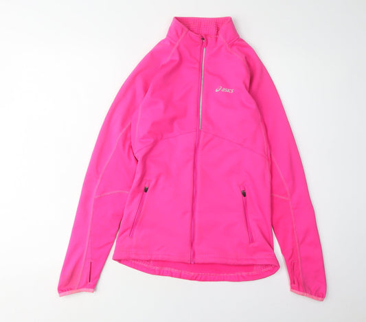 Additional front view of Asics Women's Pink Activewear Jacket, size S