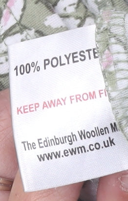 Isle Women's Green Floral 3/4 Sleeve Top Size L