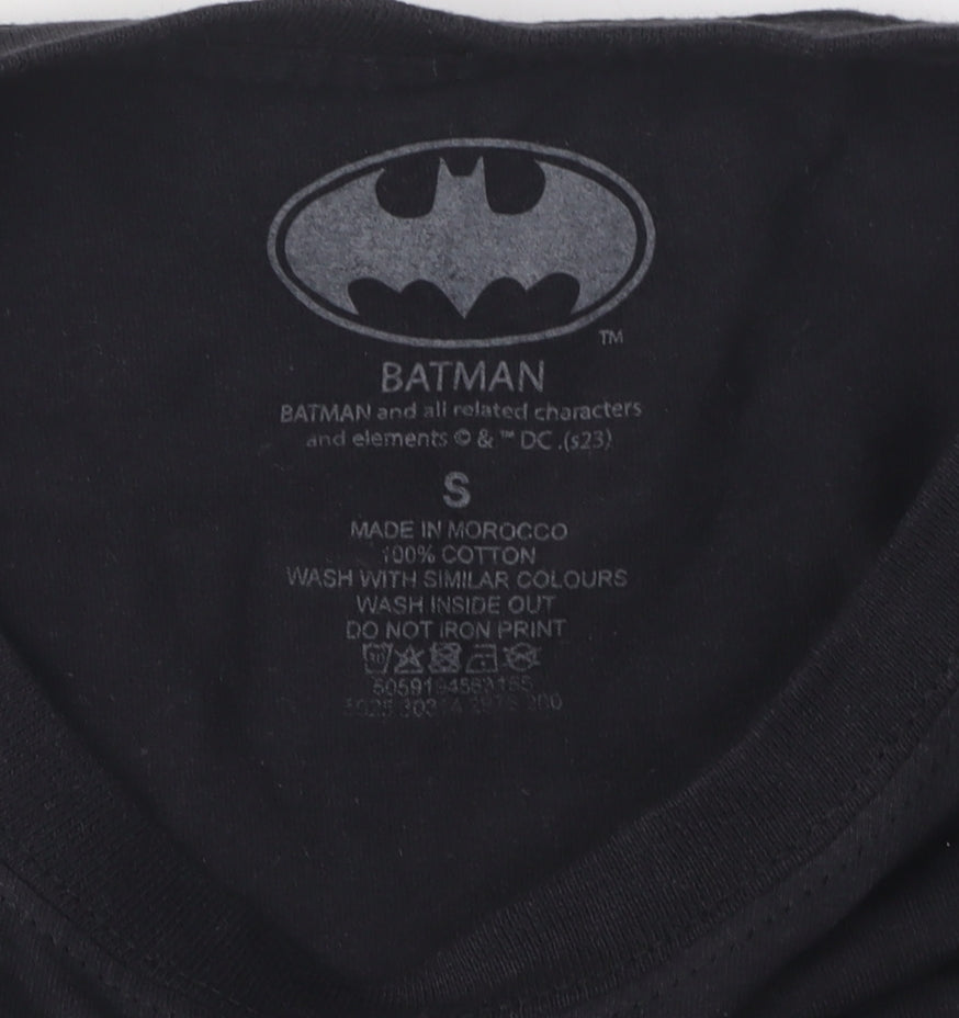 Mens UK Size S Batman Black T-Shirt