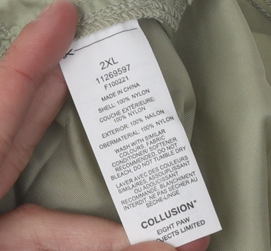 Collusion Men's Beige 2XL Casual Nylon Shorts