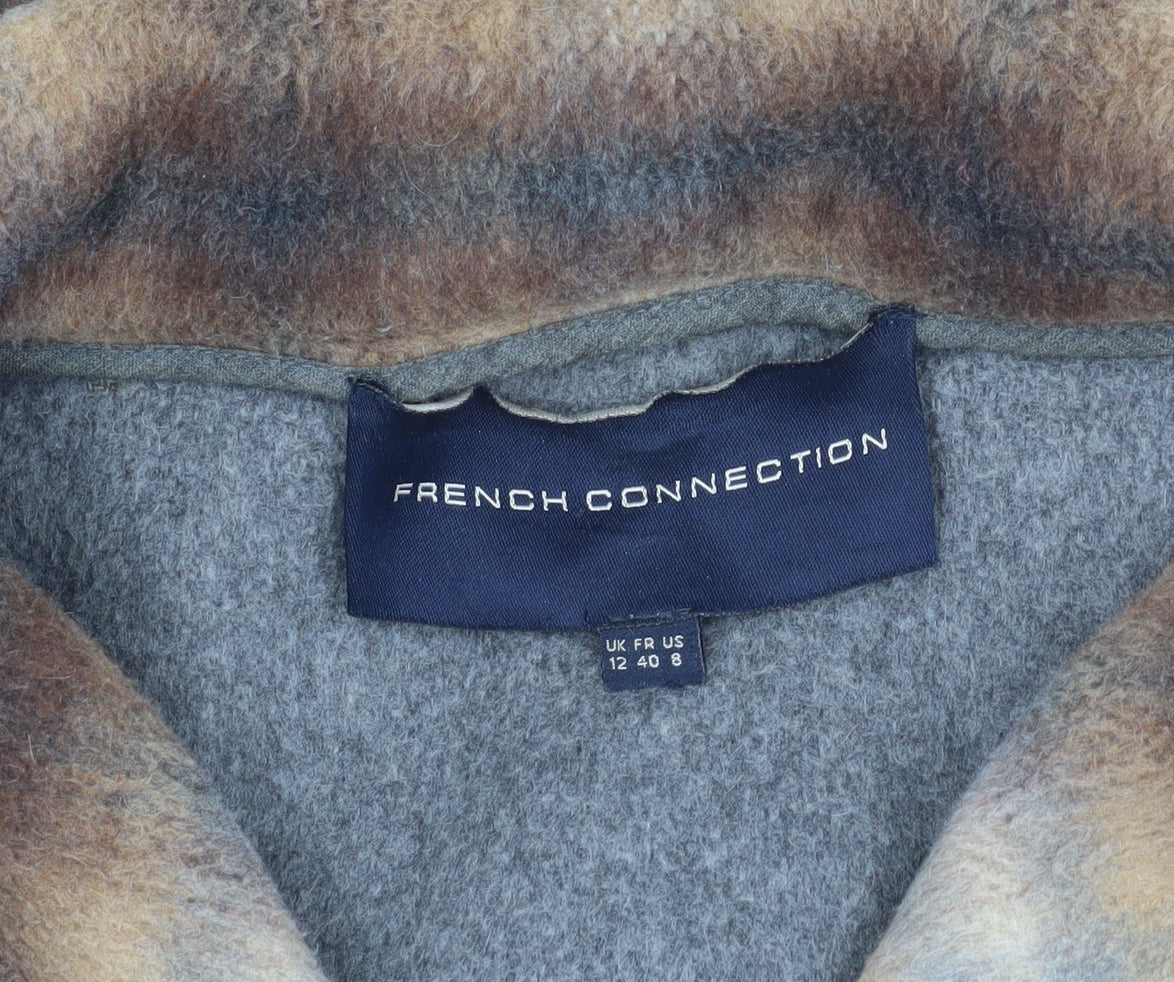 Womens UK Size 12 French Connection Brown Overcoat