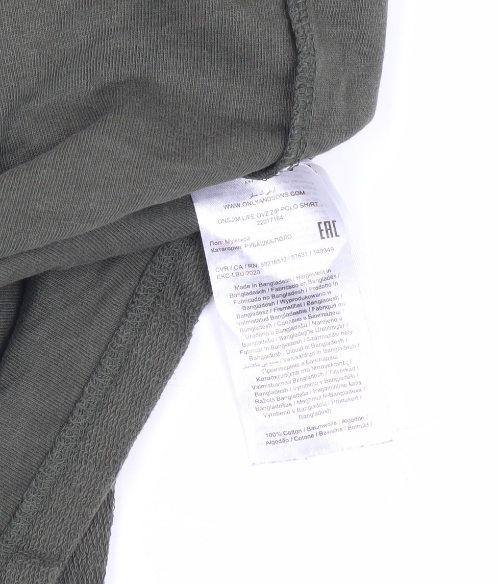 ONLY & SONS Green Polo Shirt for Men, Size S