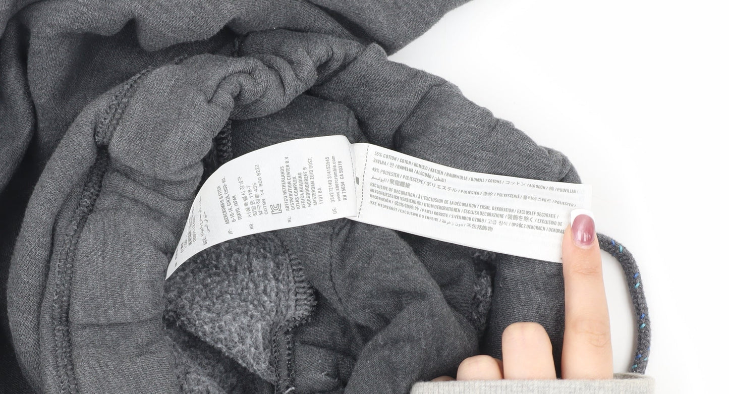 Hollister Men's Grey Joggers, Size S, Fleece Activewear