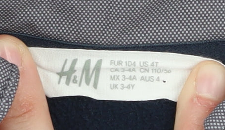 H&M Boys Grey Hooded Jacket, 3-4 Years, Reflective, Lined