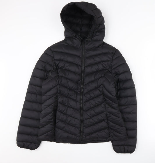 Womens UK Size 10 SoulCal & Co Black Puffer Jacket