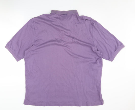 Lands' End Men's XL Purple Polo Shirt - Regular Fit