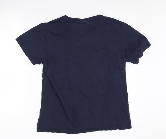 Pierre Cardin Men's Blue V-Neck T-Shirt - Size L