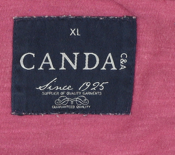 Mens UK Size XL C&A Red T-Shirt