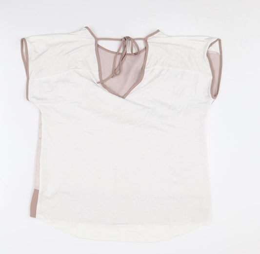 Womens UK Size L Oasis Beige Basic Blouse