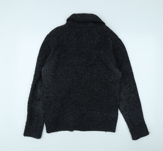 White Stuff Men's Black Medium Cardigan with Pockets