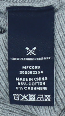 Crew Clothing Men Grey 2XL Full Zip Jumper