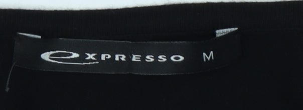 Expresso Women's Black Lace Accent T-Shirt M