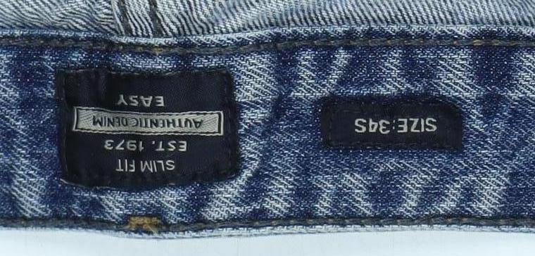 Authentic Denim Men's Slim Fit Blue Denim Jeans Size 34
