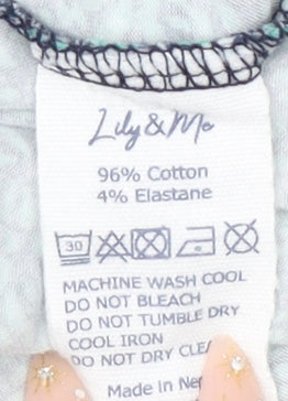 Lily & Me Women's Blue Floral Shift Dress, Size 12