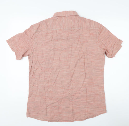 Marks and Spencer Men's Red Check Short Sleeve Polo