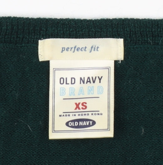 Womens UK Size XS Old Navy Green Pullover Jumper