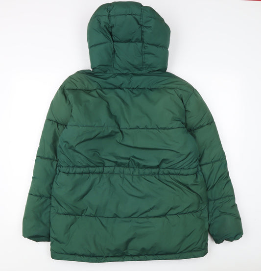 Womens UK Size M Hollister Green Puffer Jacket