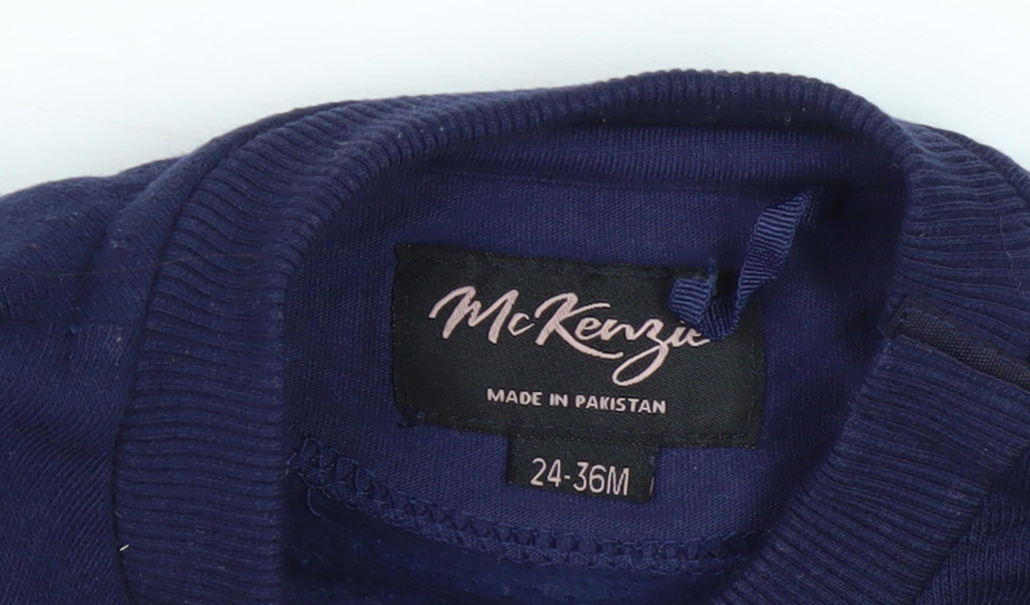 McKenzie Unisex Kids Blue Pullover Sweatshirt 3 Years