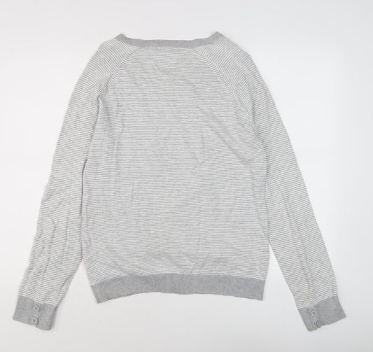 Womens UK Size S Tommy Hilfiger Grey Pullover Jumper