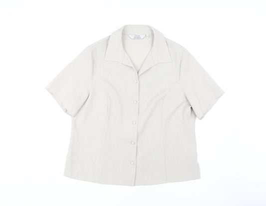 Womens UK Size 16 Honor Millburn Beige Classic Blouse