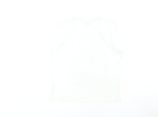 McKenzie Men's White Graphic Print L T-Shirt - Stylish & Comfortable