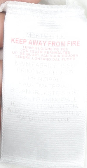 McKenzie Men's White Graphic Print L T-Shirt - Stylish & Comfortable