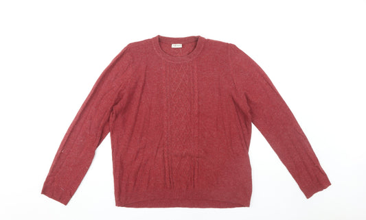 Womens UK Size 14 Eastex Red Pullover Jumper