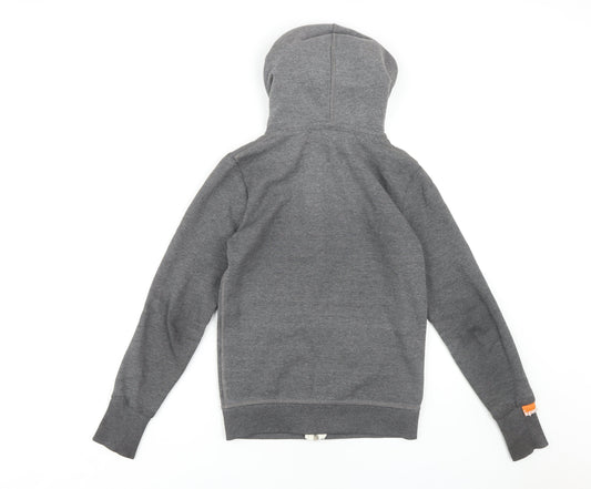 Superdry Women's Grey Full Zip Hoodie - Size 14