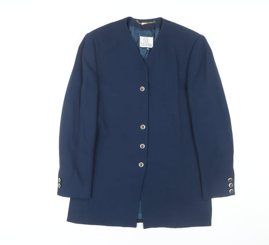 Womens UK Size 8 Viyella Blue Basic Jacket