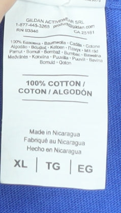 Mens UK Size XL Gildan Blue T-Shirt