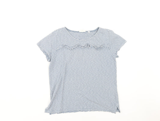 Womens UK Size S Fat Face Blue Basic T-Shirt