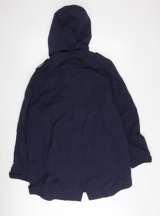 Esprit Women's Blue Parka Coat Size 12 Hooded
