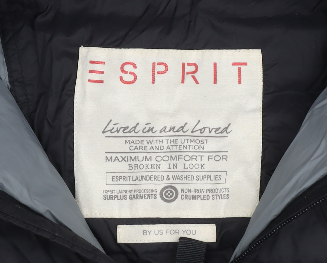 Mens UK Size M Esprit Black Puffer Jacket