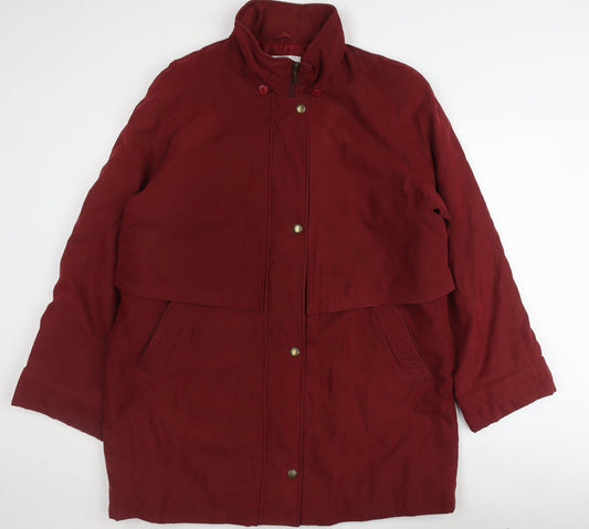 Womens UK Size 14 St. Bernard Red Overcoat