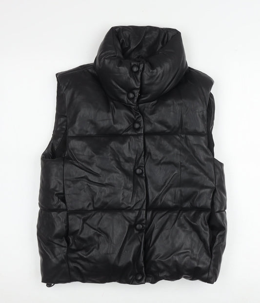 Womens UK Size XS Zara Black Puffer Jacket